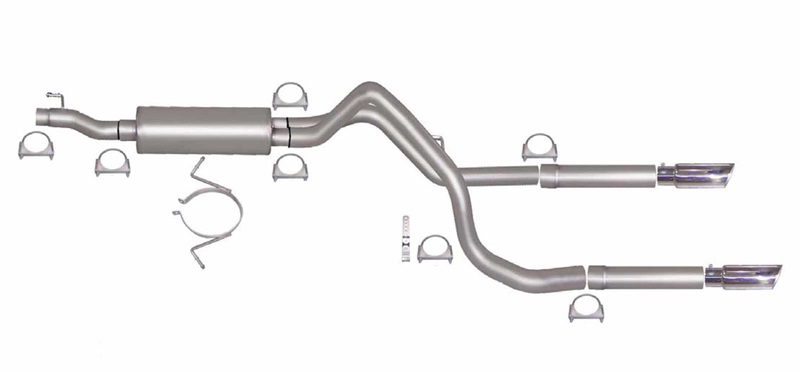 Gibson Split Rear Exhaust System 06-08 Dodge Ram 5.7L Hemi - Click Image to Close